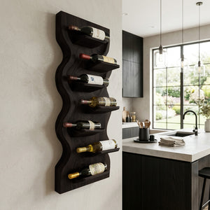 Contemporary Wooden Wine Rack For Dining Room Wall Storage