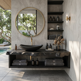 Rustic Solid Wood Vanity For Cozy Bathroom Furniture Decor