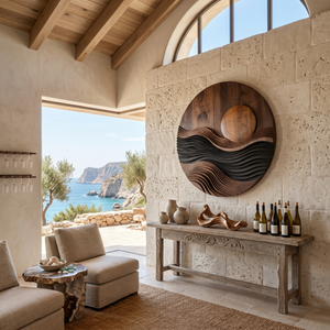 Modern Circular Landscape Wall Art For Living Room