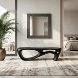 Modern Organic Natural Wood Bench For Entryway Decor
