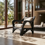 Modern Sculptural Lounge Chair for Sophisticated Wine Room Interiors