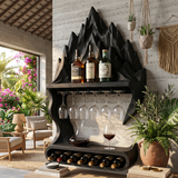 Contemporary Mountain Wine Storage Shelf For Lounge Area