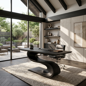 Contemporary Executive Desk For Open Workspace Interior Space