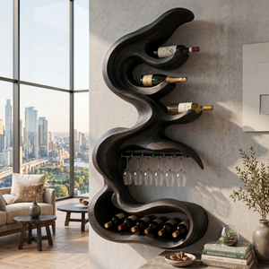 Rustic Artistic Wine Holder For Entertaining Area