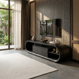 Luxury Walnut TV Cabinet For Modern Entertainment Lounge