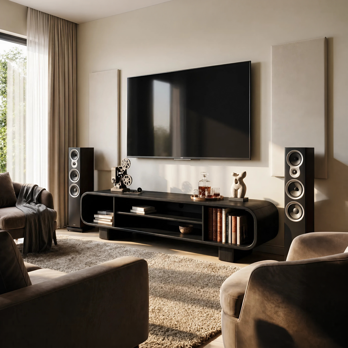 Modern Linear TV Console For Entertainment Area