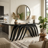 Modern Flowing Console Table Luxury Living Room