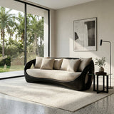 Sculptural Wooden Frame Sofa For Modern Living Room