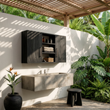 Contemporary Wave Front Bathroom Cabinet Luxury Bathroom