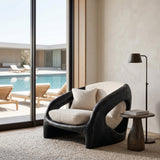 Contemporary Curved Armchair For Modern Living Room