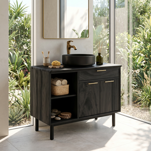 Minimalist Wood Bathroom Vanity For Contemporary Bath