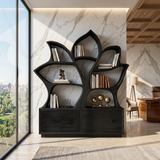 Mid Century Library Bookshelf For Contemporary Living Room