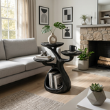 Contemporary Display Shelf Side Table Fireplace Lounge