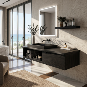 Scandinavian Bathroom Storage Cabinet Family Bathroom