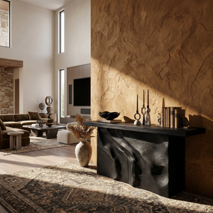 Scandinavian Sculpted Base Hall Table For Entry Hall Interior