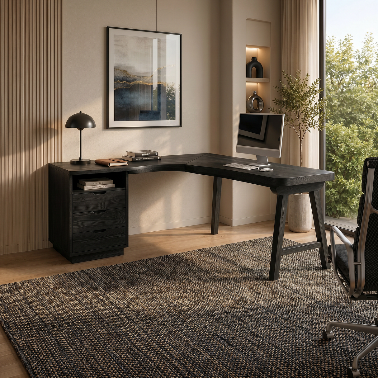 Organic Executive Desk Bedroom Workspace