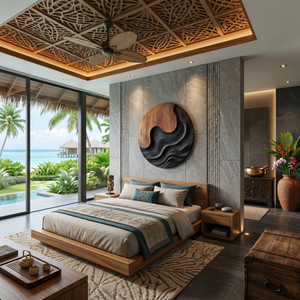 Scandinavian Decorative Wall Sculpture For Resort Suite Interior