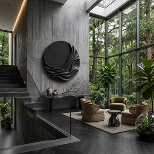 Minimalist Organic Wall Sculpture For Entry Hall Interior