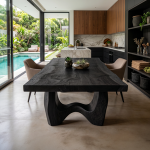 Live Edge Banquet Table For Wine Dining Room