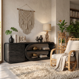 Organic Geometric Console Table Luxury Entryway