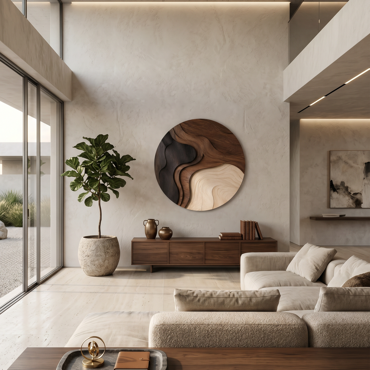 Minimalist Statement Wall Panel For Studio Apartment Interior