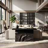 Modern Textured Edge Display Table For Contemporary Living Space