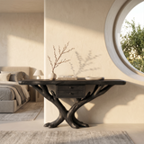 Organic Modern Tree Base Console Table Luxury Entryway