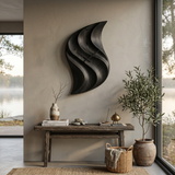Artistic Wooden Wall Clock Hand Carved For Minimalist Bedroom