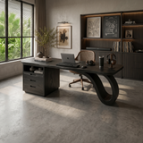Organic Sculptural Executive Desk Luxury Workspace
