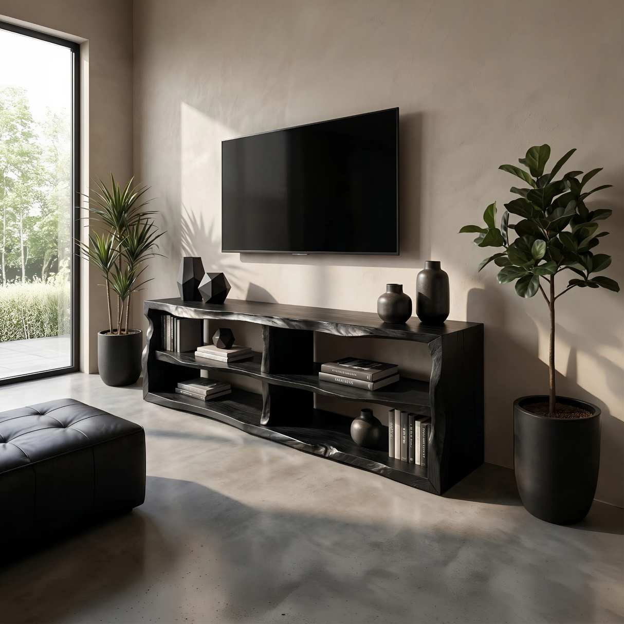 Minimalist Organic TV Cabinet For Media Room