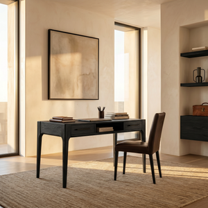 Contemporary Writing Desk With Slim Drawers For Study Room