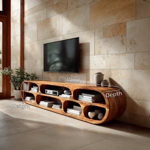 Modern Sculptural TV Console For Living Room