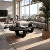 Mid Century Live Edge Coffee Table Solid Wood Furniture Decor