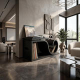 Japandi Wave Record Player Cabinet Wellness Room
