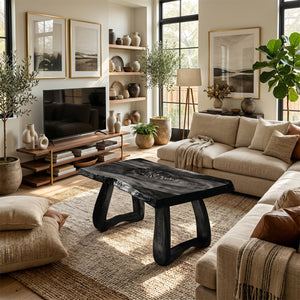 Farmhouse Handcrafted Live Edge Coffee Table For Furniture Decor