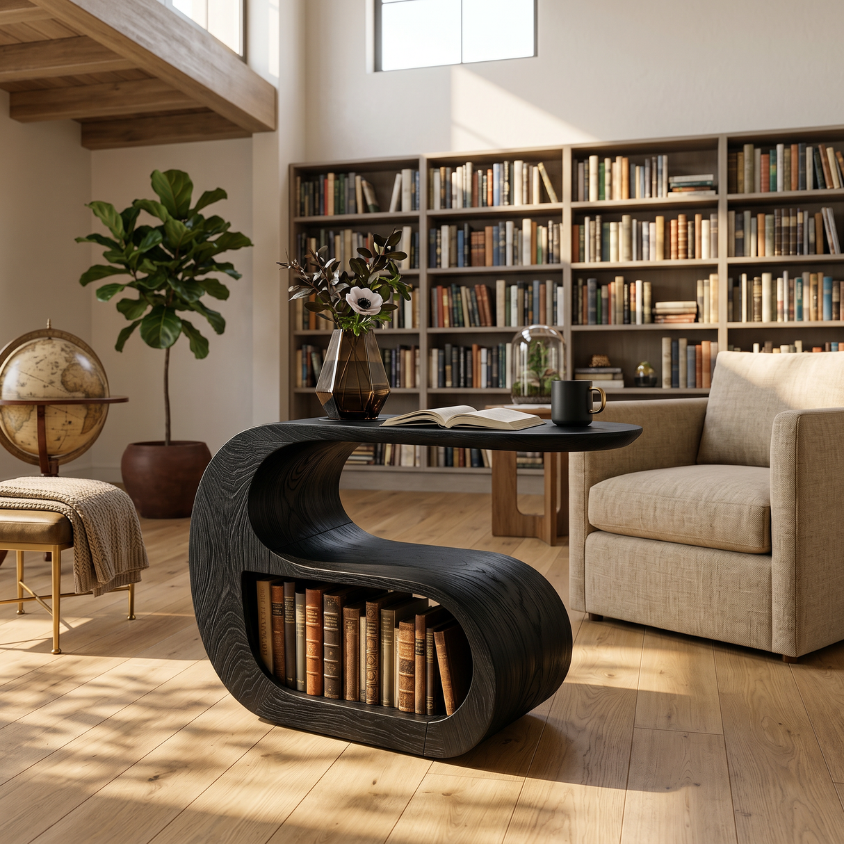 Scandinavian Organic End Table For Modern Living Space