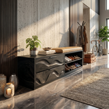 Japandi Shoe Storage Cabinet For Entryway Mudroom Nook Placement