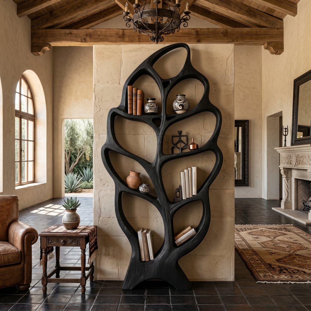 Modern Architectural Bookcase For Contemporary Living Room