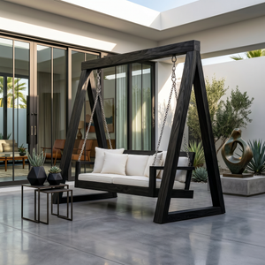 Freestanding Wooden Garden Swing Luxury Outdoor Living