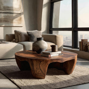 Organic Wooden Coffee Table For Home Interiors