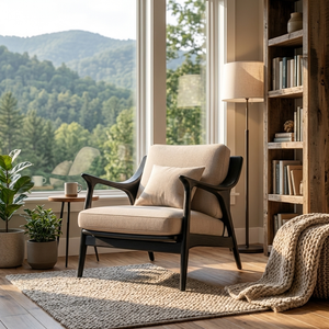 Organic Wooden Chair Sculptural Form For Home Furniture
