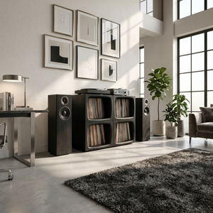 Modern Cube Record Storage Cabinet Luxury Music Room