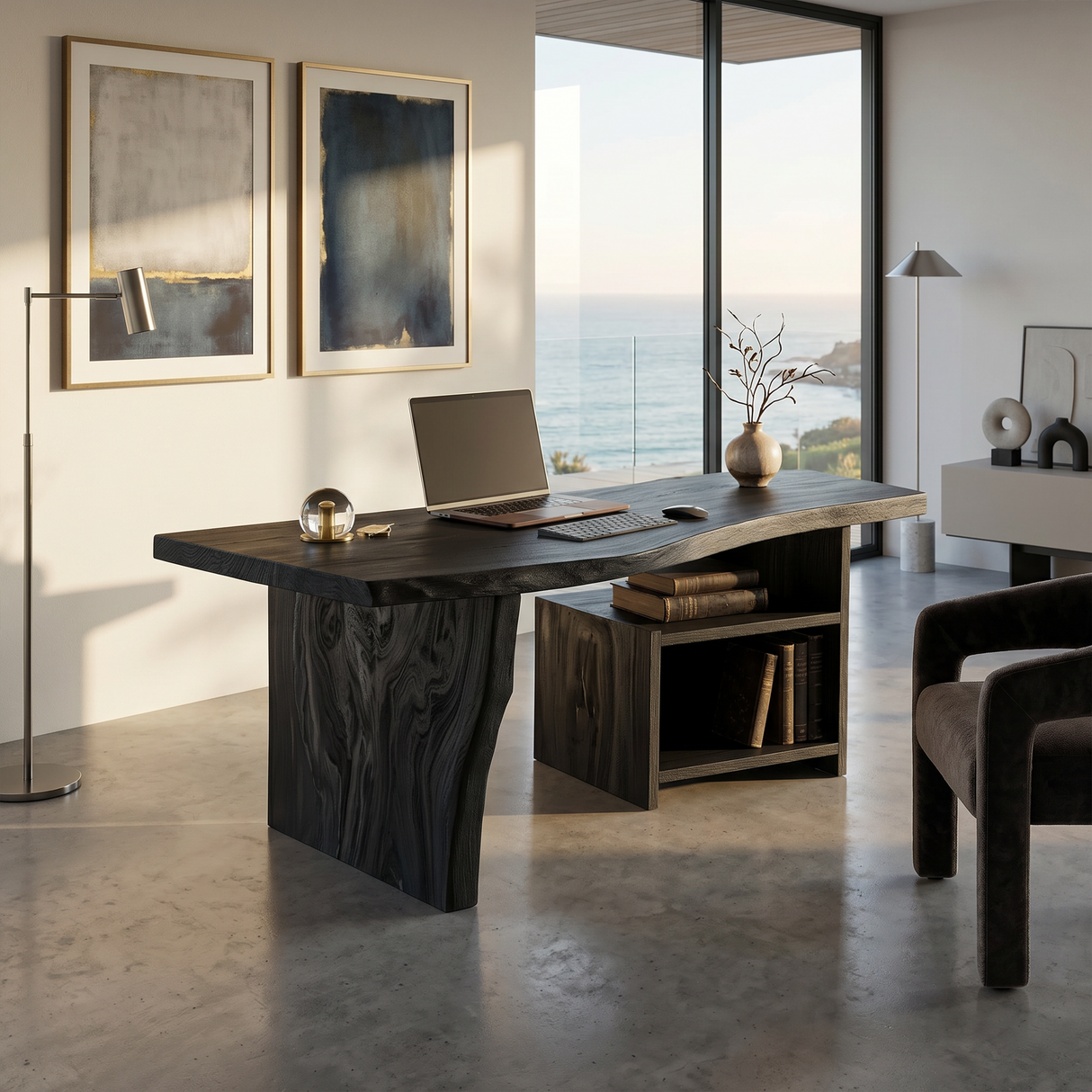 Modern Vanity Desk With Storage Drawers For Bedroom