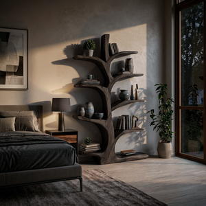 Minimal Natural Wood Bookshelf For Home