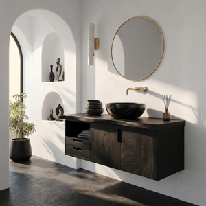 Modern Double Sink Vanity Lake House Bathroom