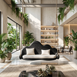 Scandinavian Sculptural Back Swing Open Lounge Interior Space