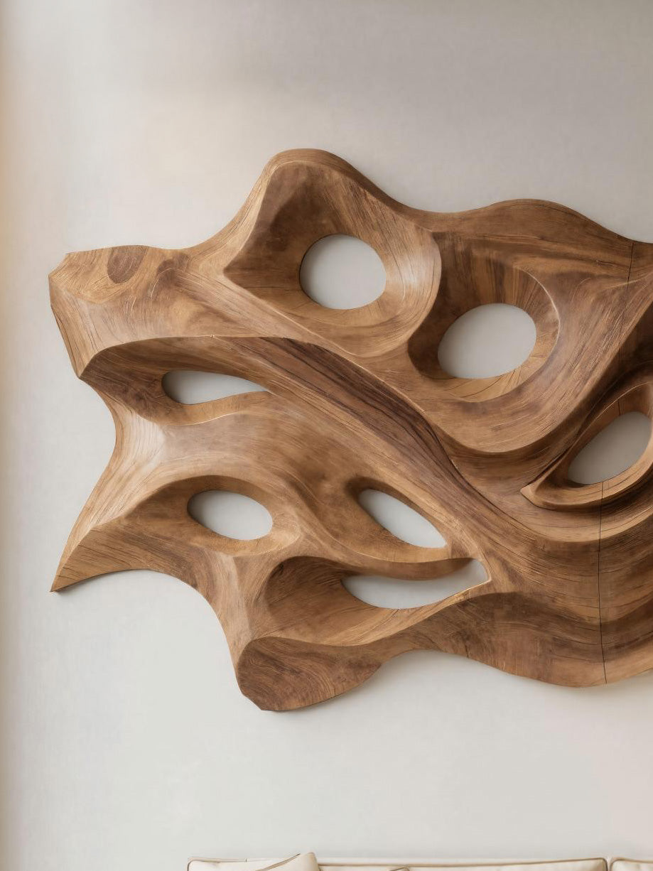 Organic Sculptural Wall Art Panel For Living Room