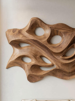 Organic Sculptural Wall Art Panel For Living Room