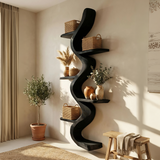 Mid Century Wall Shelf For Home Office Storage