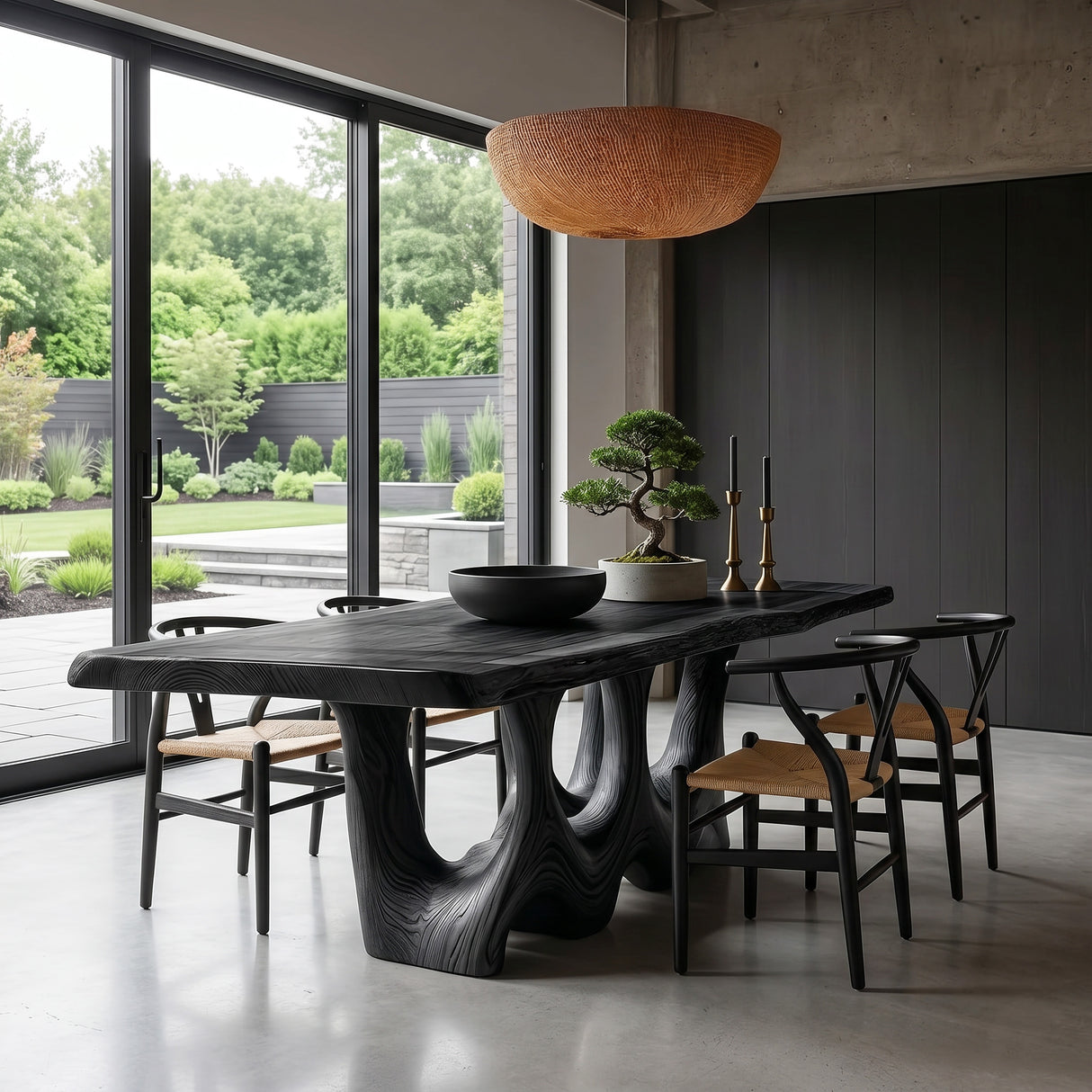 Rustic Sculptural Dining Table For Dining Room